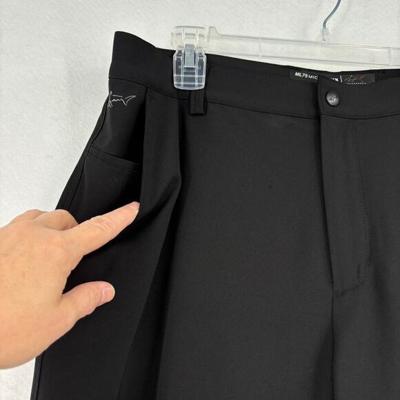 Greg Norman Golf Pants Mens Size 32 Black Microlux ML75 Stretch Performance - Picture 5 of 12